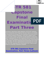 STR 581 Answers - STR 581 Capstone Final Examination, Part Three - UOP E Tutors