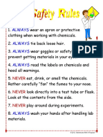 Science Lab Safety Rules Poster