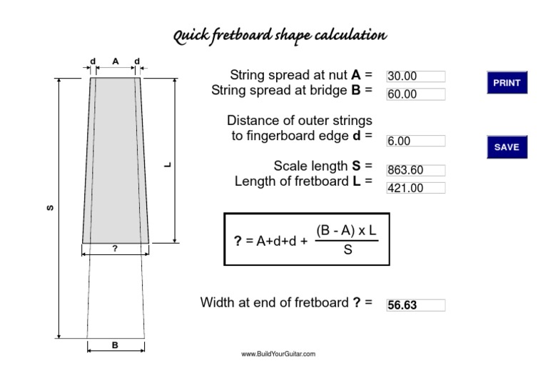 Quick Fretboard Shape Calculation | PDF