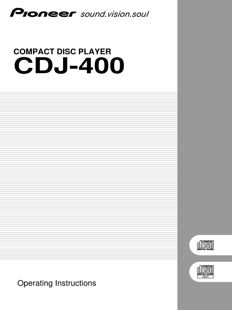 Compact Disc Player: Operating Instructions | PDF | Disc Jockey ...