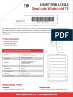 Syndicate RFID Windshield TE Tag and Label