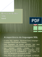 Banco de Dados II - Aula 02 - SQL - IFMA - Barra do Corda