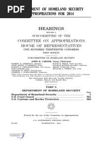 House Hearing, 113TH Congress - Department of Homeland Security Appropriations For 2014