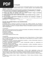Prova Simulado 9 Ano Geografia