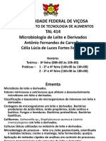 Primeira Aula Da Disciplina Microbiologia Do Leite (TAL 414) Da UFV - MG.