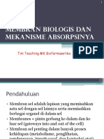Membran Biologis Mekanisme Absorpsi PDF