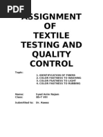 Textile Testing and Quality Control