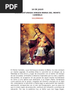 Virgen Del Carmen Liturgia de La Eucarista