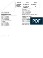 Schedule For Students