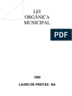 LEI ORGÂNICA MUNICIPAL DE LAURO DE FREITAS