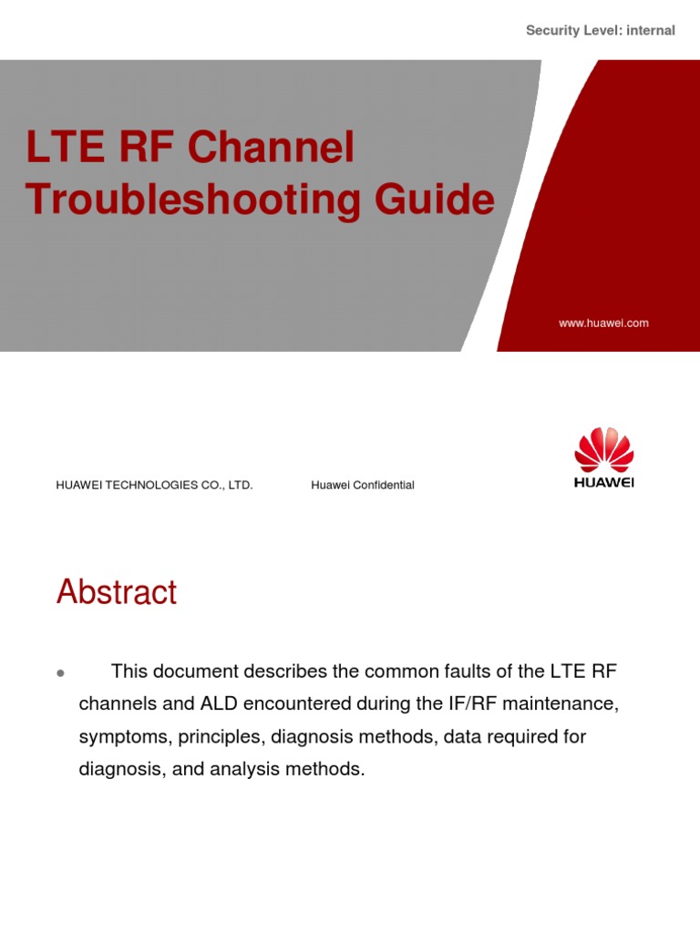 LTE RF Channel Faults Guide | PDF | Electromagnetic Interference | Wireless