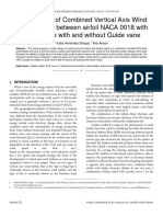 Performance of Combined Vertical Axis Wind Turbine Blade Between Airfoil NACA 0018 With Curve Blade With and Without Guide Vane