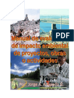 Manual de evaluación impacto ambiental de proyectos, obras o actividades