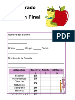 4to Grado - Examen Final