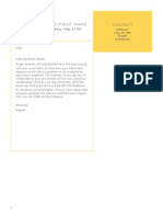 Cover Letter Template for Job Seekers