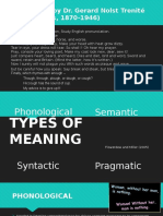 Semantics and Syntactics