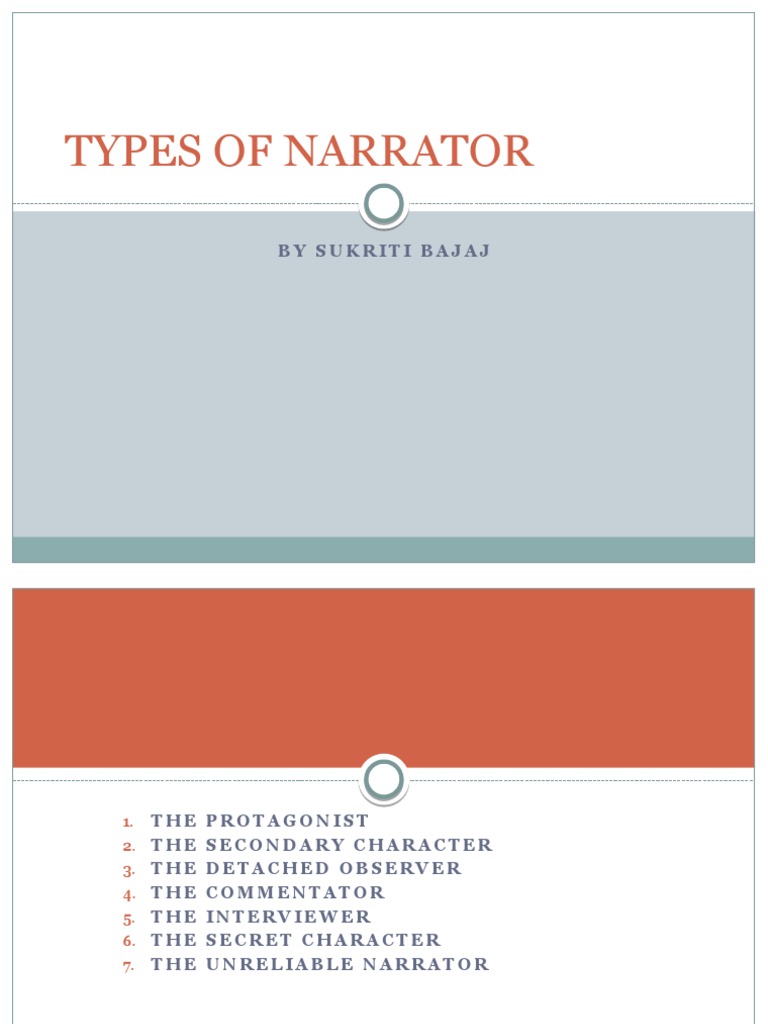 Types of Narrator | Narration | Leisure