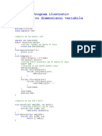 Program Ilustrativ Matrice Cu Dimensiunui Variabile: #Include Using Namespace