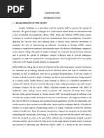 Download a research study on attitude and practice of nurses towards aseptic technique in state hospitals Ogun state by edna SN322297470 doc pdf