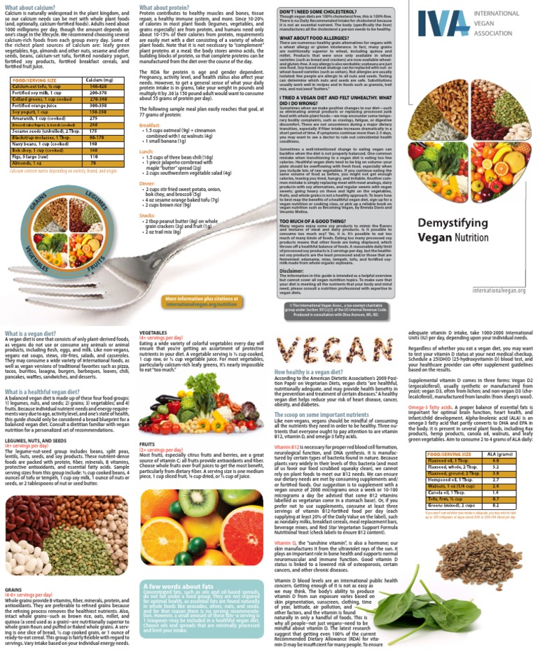 Vegan Nutrition | PDF | Veganism | Soybean