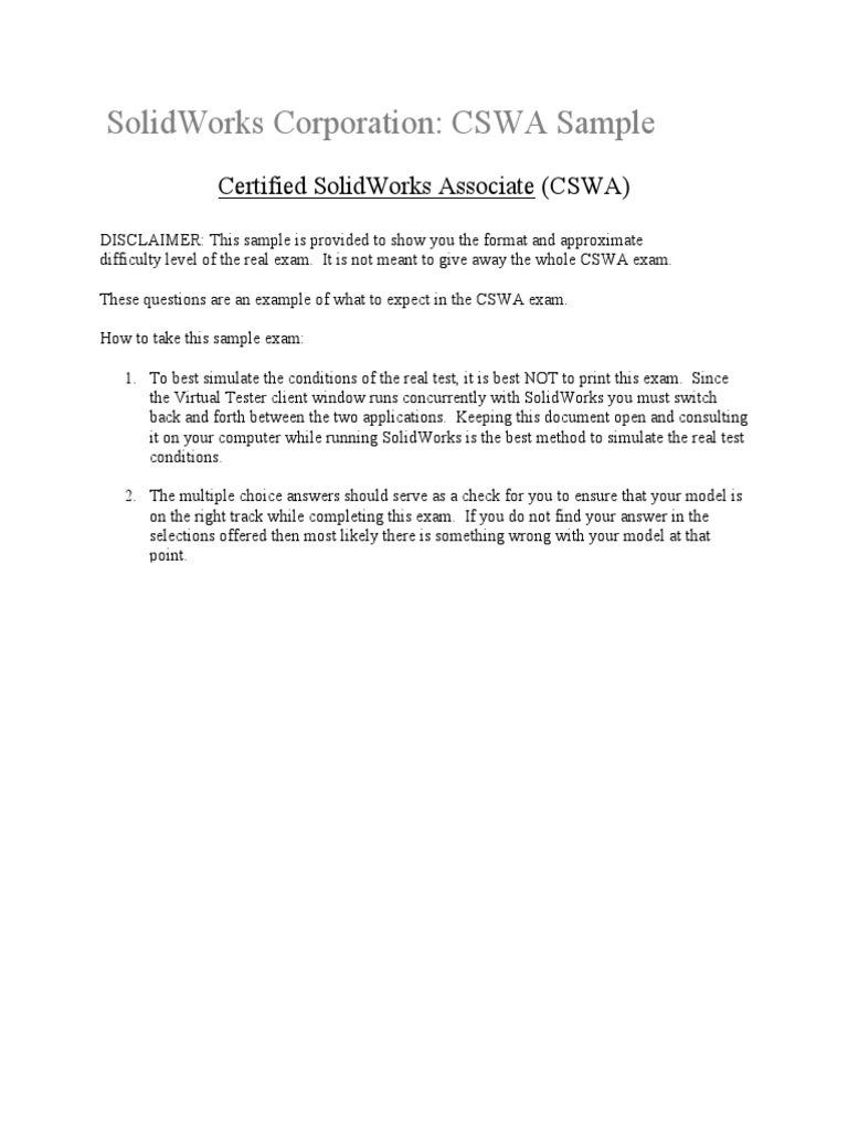 CsWa Sample Exam Questions | PDF | Test (Assessment) | Multiple Choice