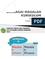 BERBAGAI MASALAH KURIKULUM