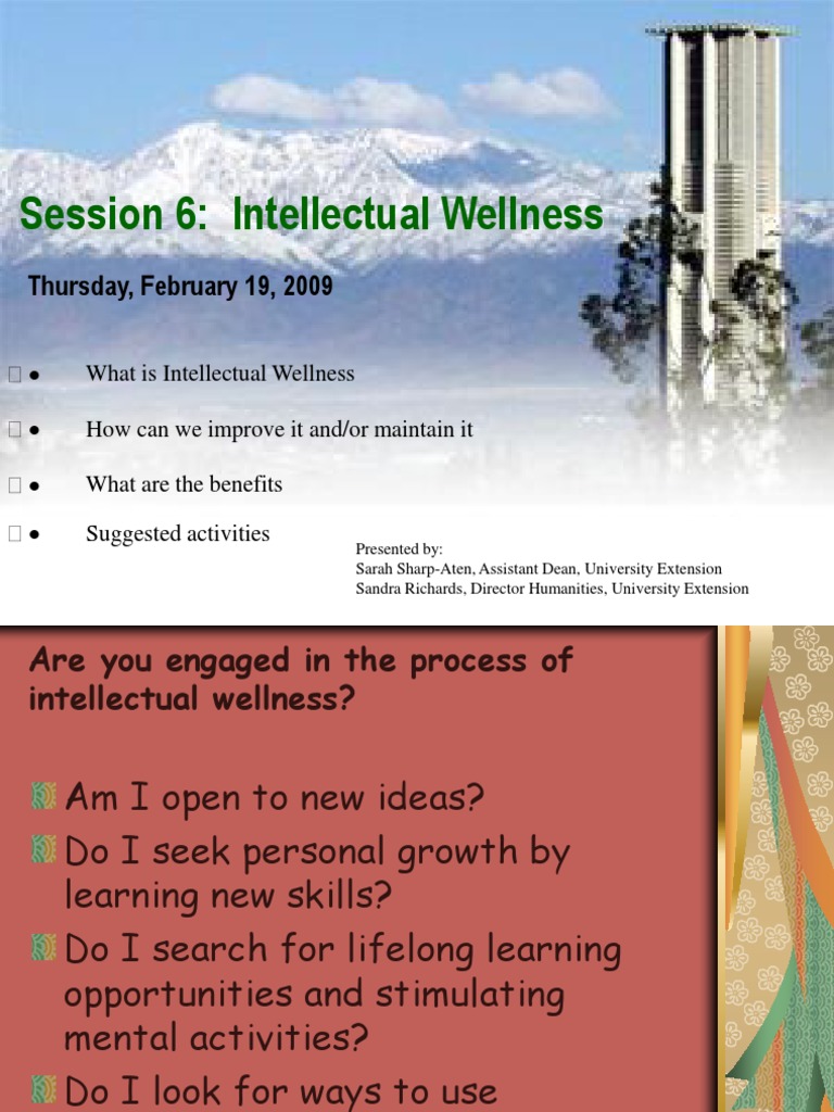 Intellectual Wellness: Maintain an Open Mind | PDF | Mind | Thought
