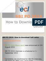 SBI PO 2016 How To Download Call Letter