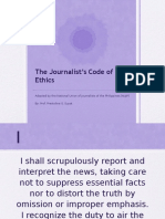 Journalists Code of Ethics