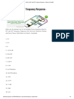 Mcqs in BJT and Fet Frequency Response - Answers