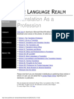 Translation As A Profession PDF