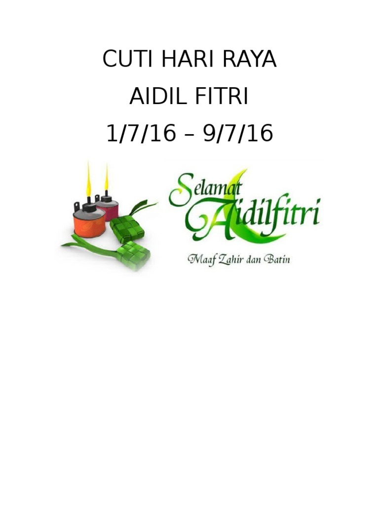 Cuti Hari Raya | PDF