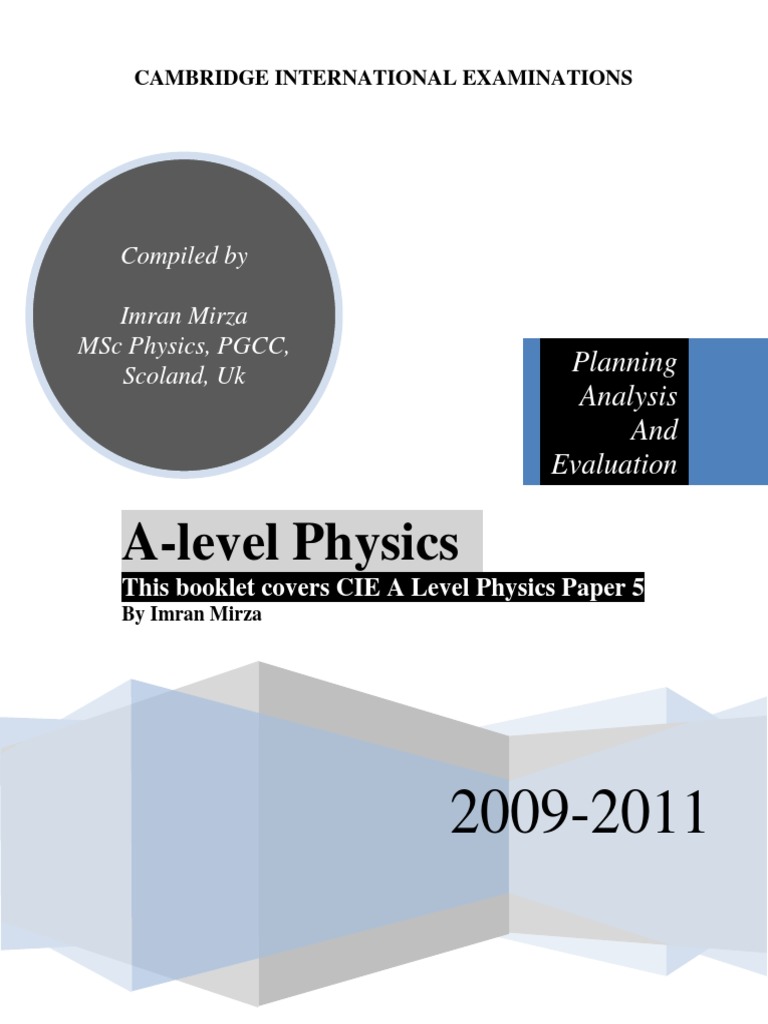 A Level Physics Paper 5 Tips PDF | PDF | Logarithm | Data Analysis