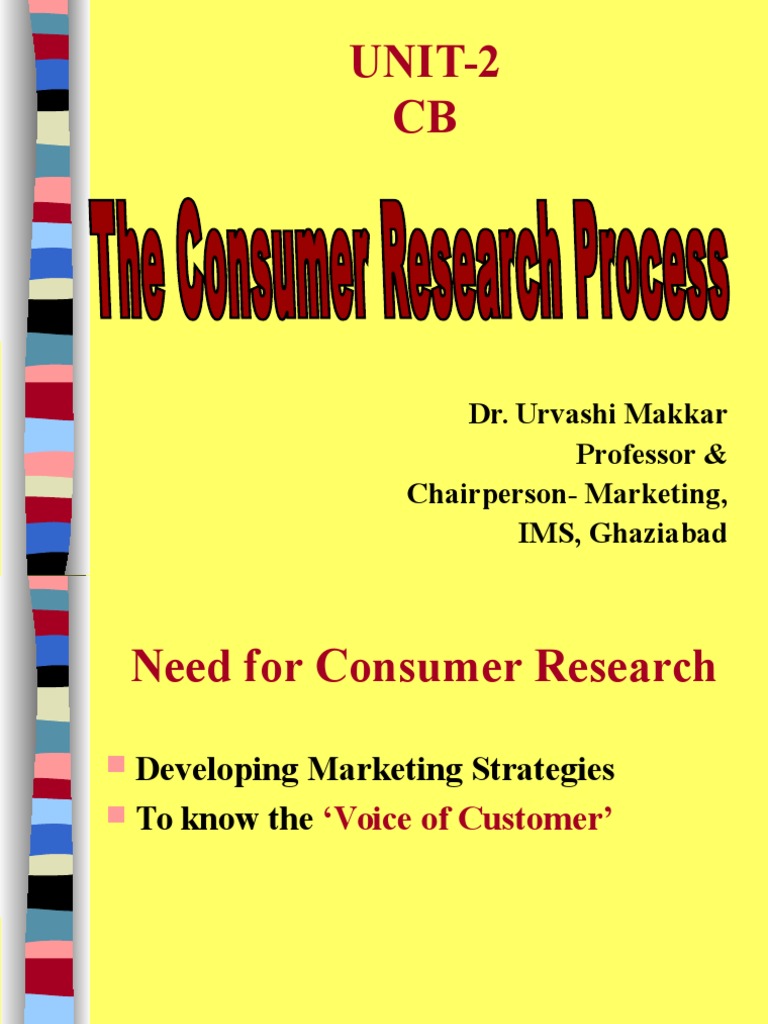 Consumer Research Process Overview | PDF