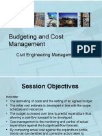 Budgeting and Cost Management: Civil Engineering Management B