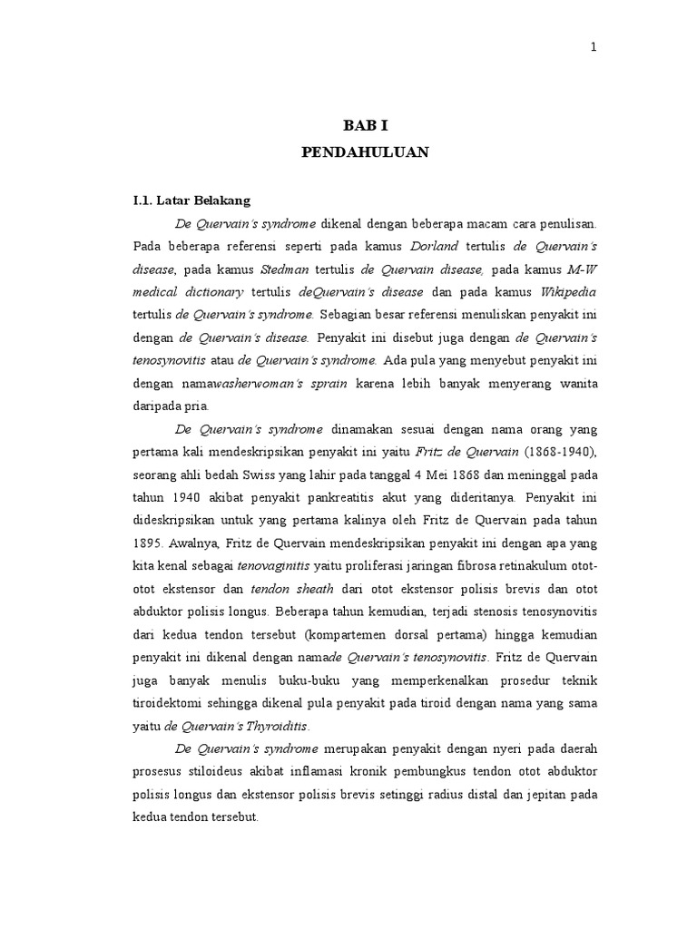 De quervains syndrome pdf
