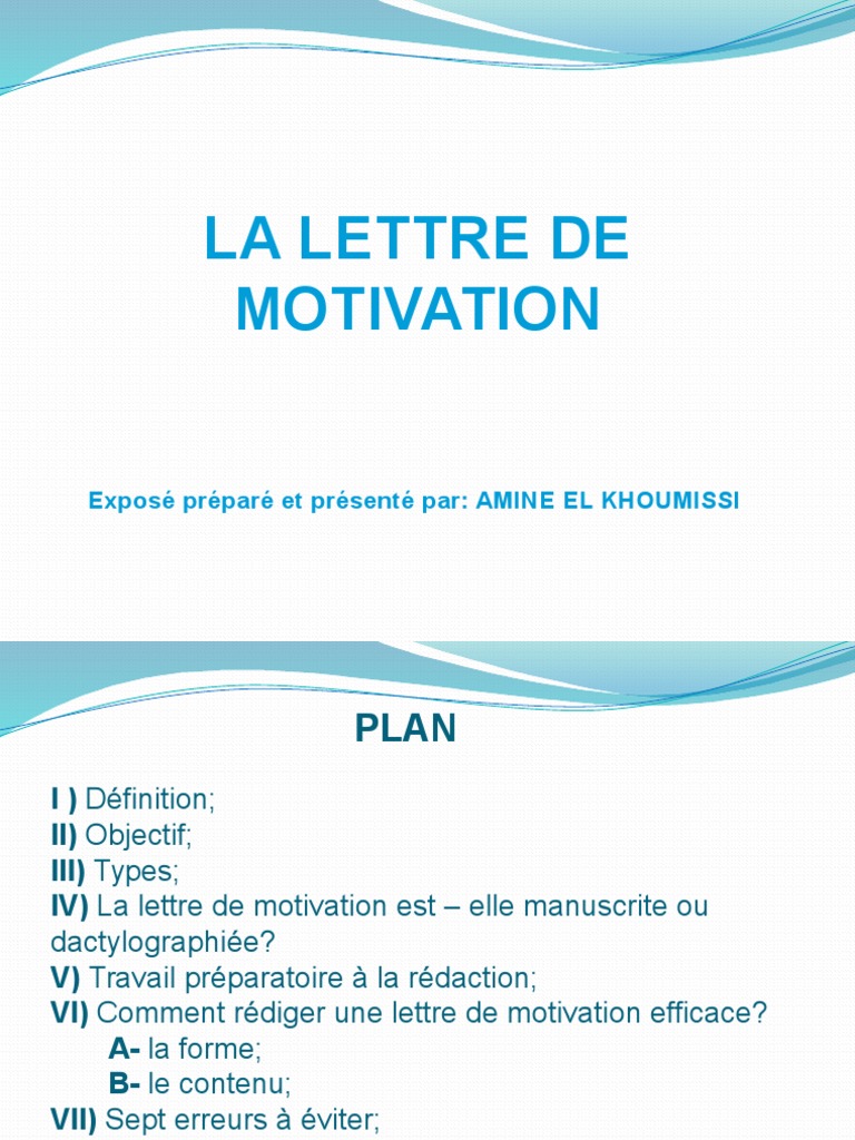 Lettre De Motivation Dactylographié