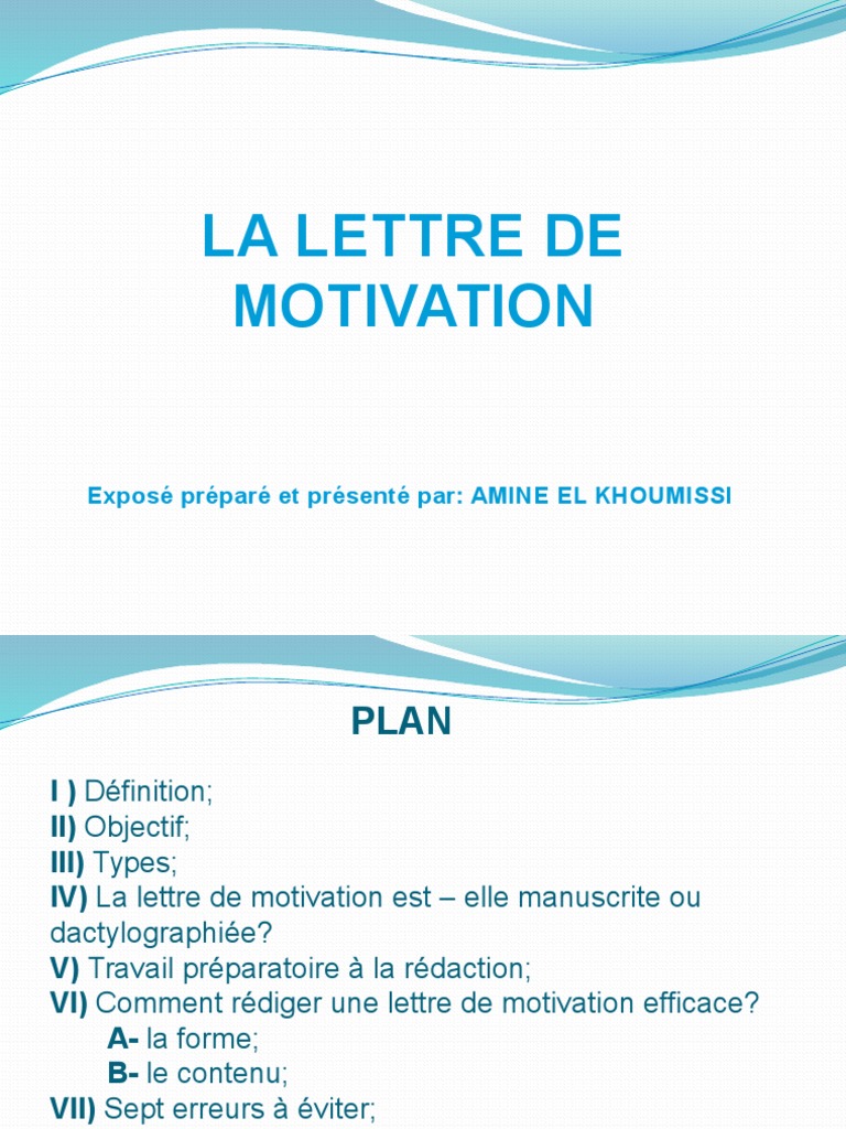 Lettre De Motivation Dactylographié