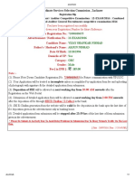 Candidate Registration No.: Advertisement / Notification No.: Candidate Name: Father's / Husband's Name: Date of Birth: Domicile of UP: Category: Gender: Fee (In INR)