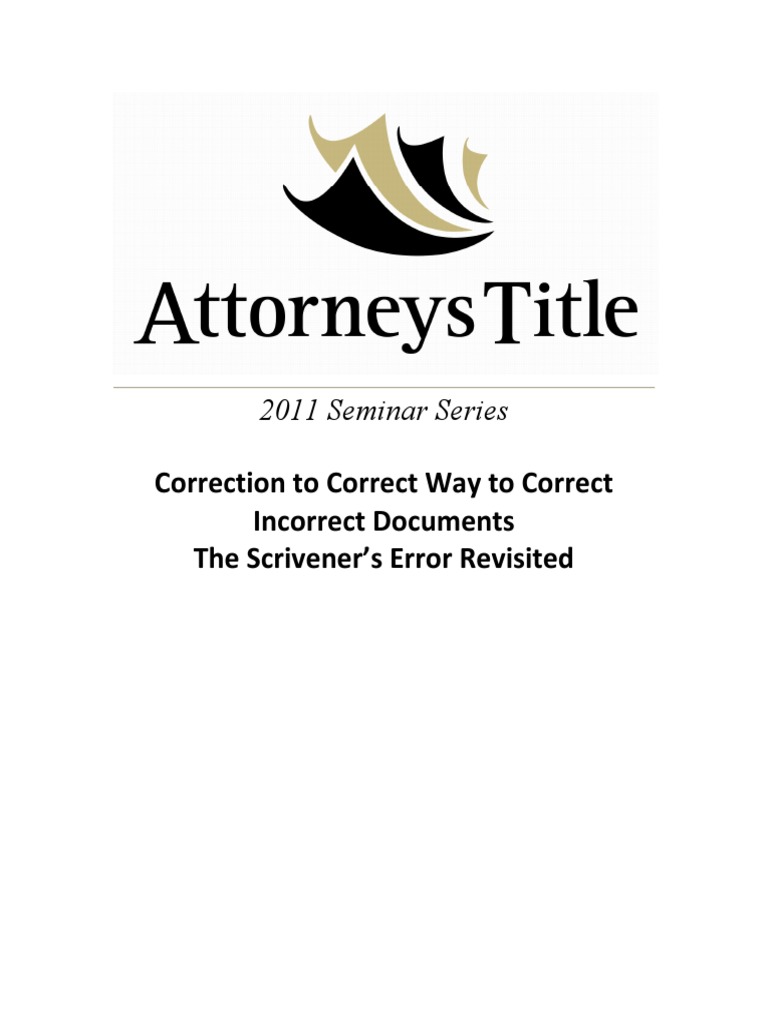 Scriveners Errors - onliNE | PDF | Trust Law | Deed Of Trust (Real Estate)