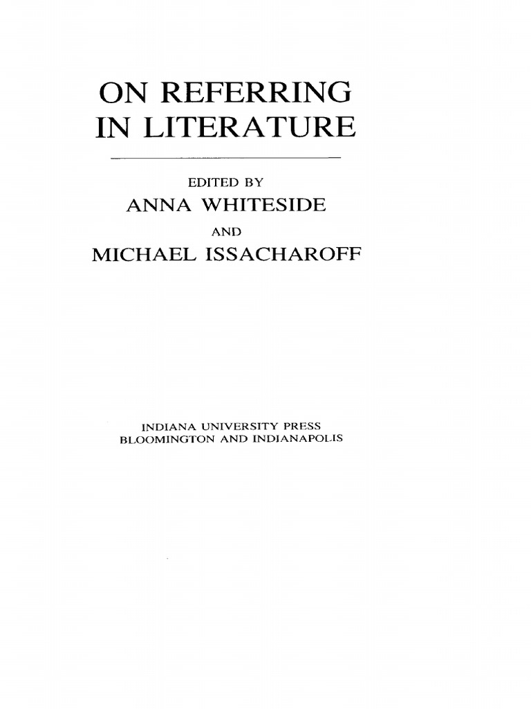 On - Referring - in - Literature - Metafictional Implications For ...