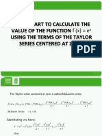 Flow Chart Taylor Series of F Ex