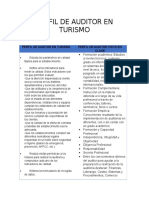 Perfil de Auditor en Rama Turística