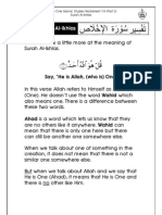 Grade 1 Islamic Studies - Worksheet 7.4 - Tafseer Surah Al-Ikhlas [Part 2]