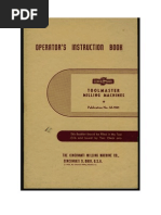 Cincinnati Toolmaster operators manual