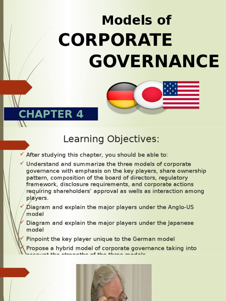 Chapter 4 Models of Corporate Governance Corporate Governance Board