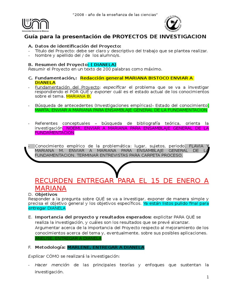 GUIA Proyecto Investigación | PDF | Teoría | Science