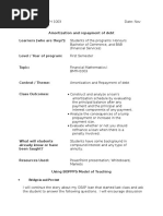 Lesson Plan - Amortization