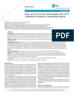 Instillation of 4% Lidocaine Versus Air in The Endotracheal Tube (ETT) Cuff To Evaluate Post Intubation Morbidity-A Randomized Double Blind Study