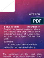 Subject-verb inversion explained